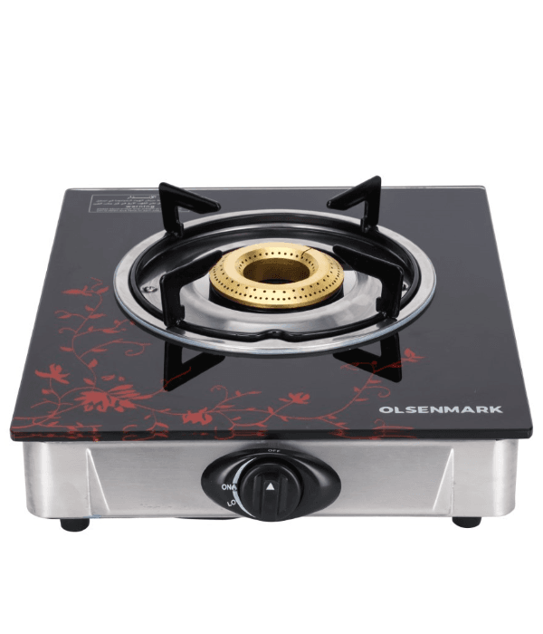 Temperd Glass Single Burner/Brass Ind1X1