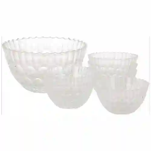 7Pc Bubble Design Glass Bowl Set