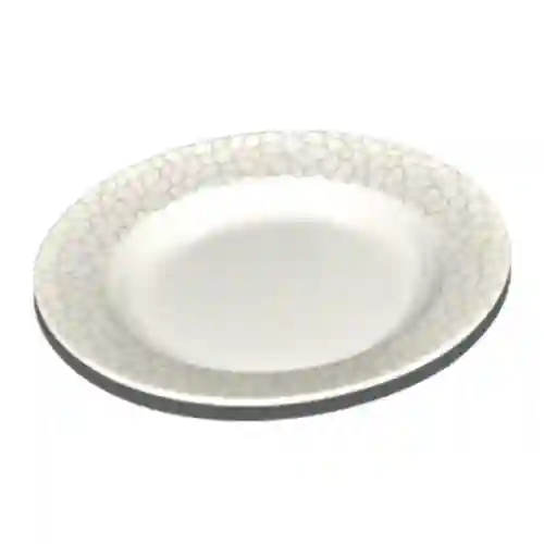 Royalford 8-inch Melamine Ware Deep Plate - White Pearl