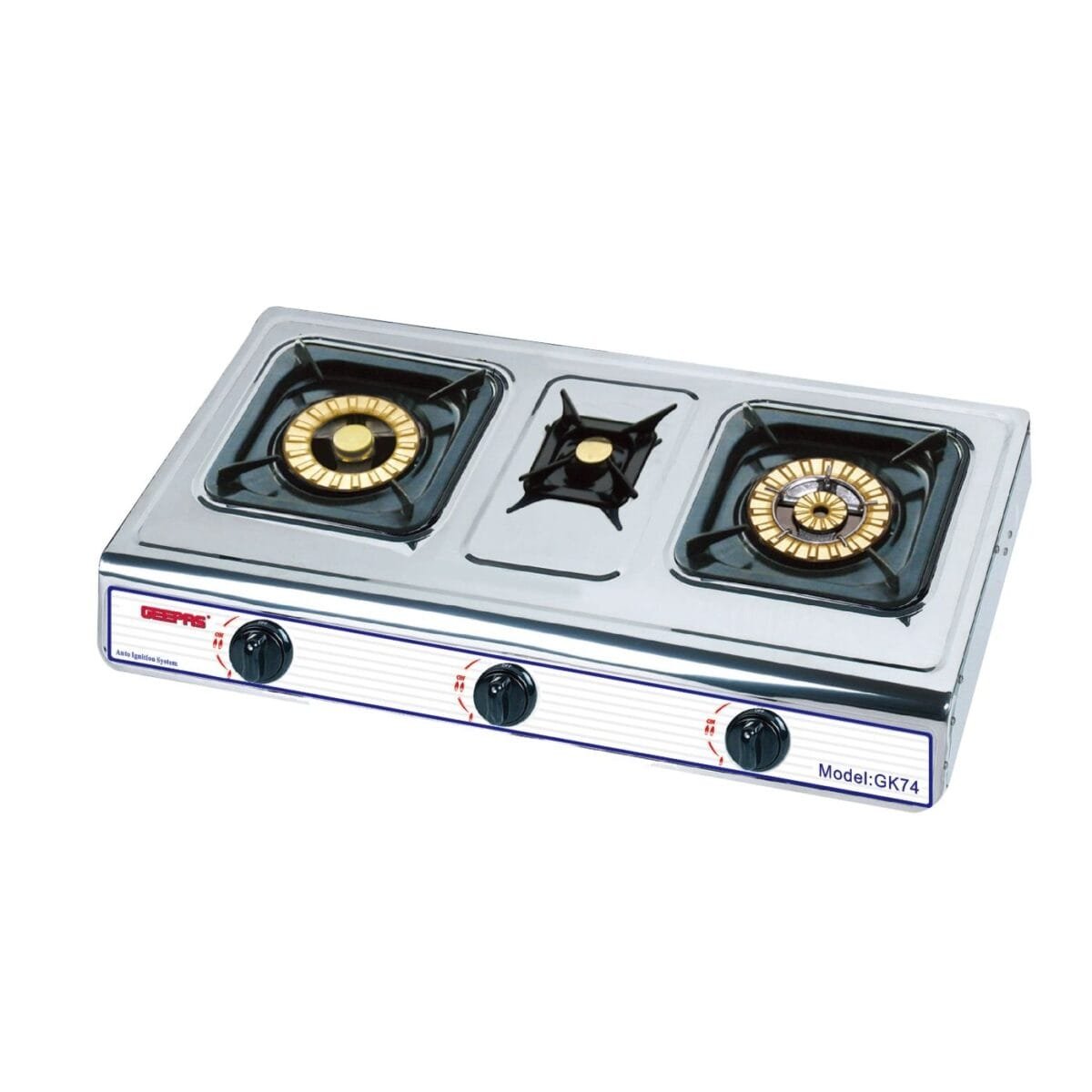 Stainless Steel Three Gas Burner 1X1