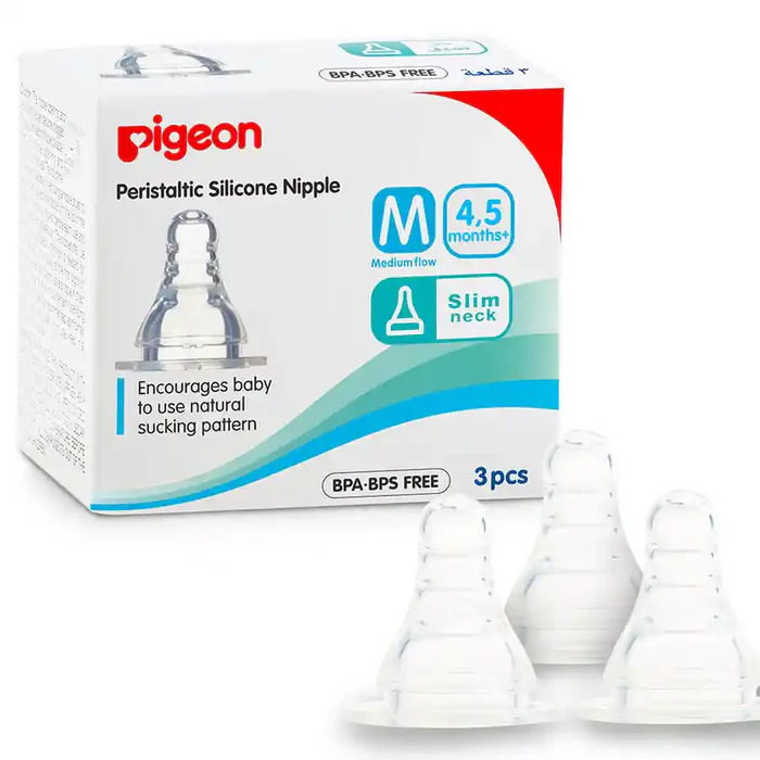 SILICONE NIPPLE S-TYPE (M) 3PCS/BOX