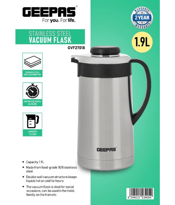 1.9Ltr  S/S Vacuum Flask 1X12