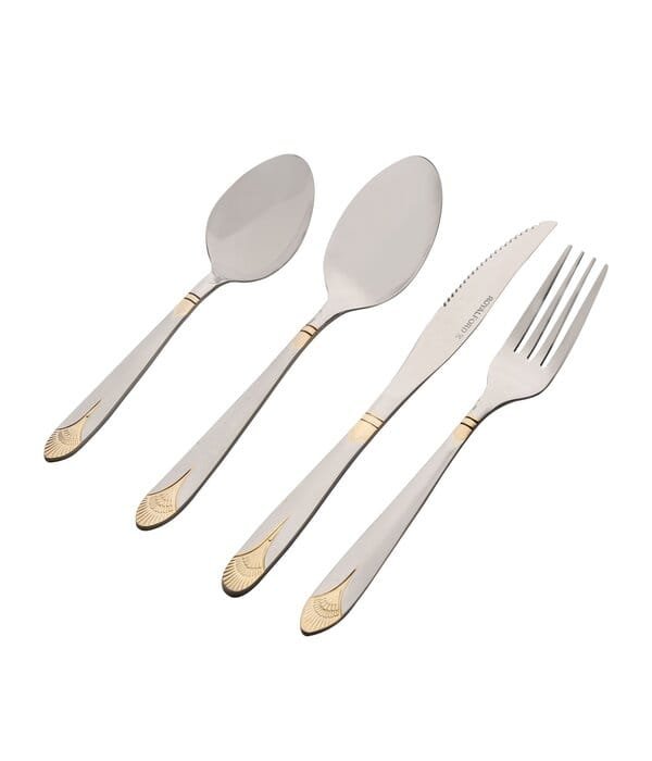 24pcs Gold Plated Cutlery Set 1X12