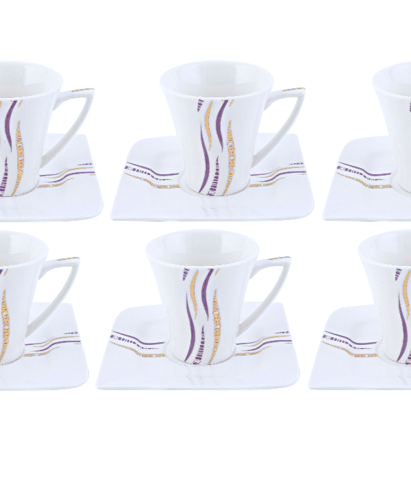 Bone China/Porc. 6/6 Cup & Saucer 1X8