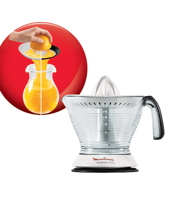 MOULINEX CITRUS  JUICER  25W, 0.6LTRS CAPACITY, 2 WAY ROTATION, AUTOMATIC ON/OFF