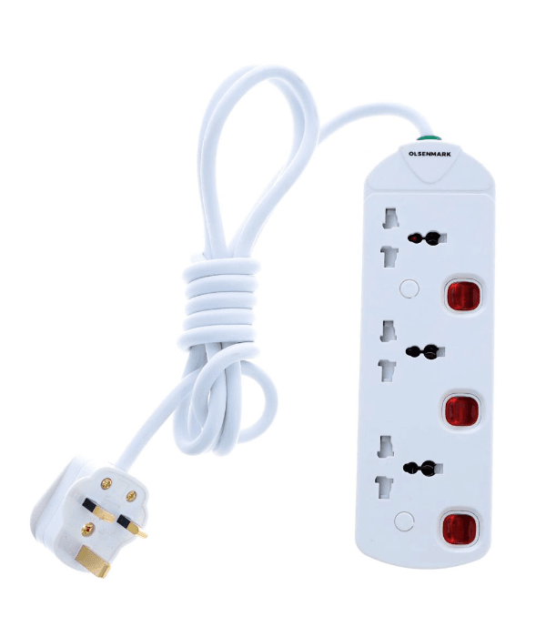 3Way Ext socket/3M/13Amp/Childprot 1X24