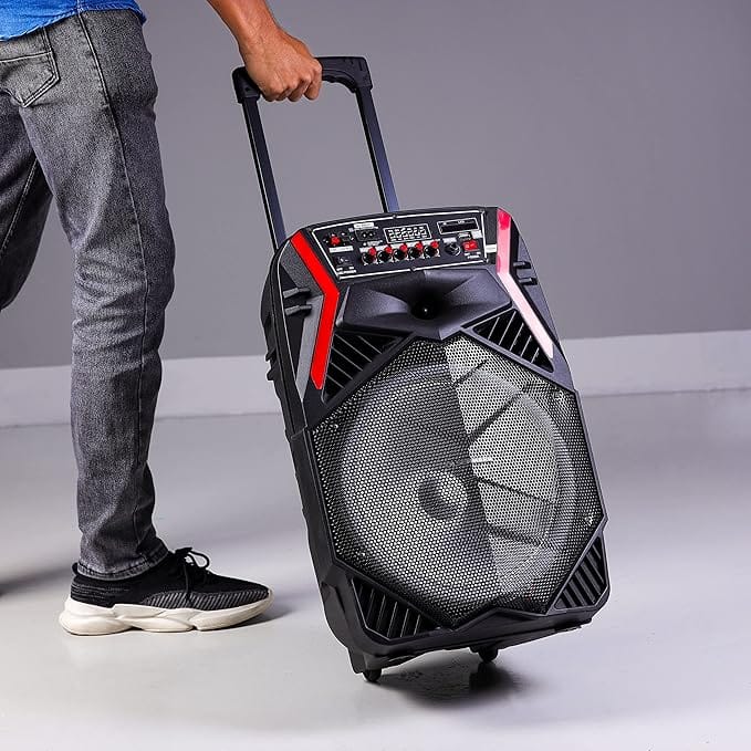 12"Troly Speakr Usb/Tf/Fm/Rmt/Aux/Mic1X1