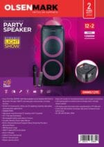 12"Rech Speakr Bt/Ligt/Fm/Usb/Tf/Mic 1x1