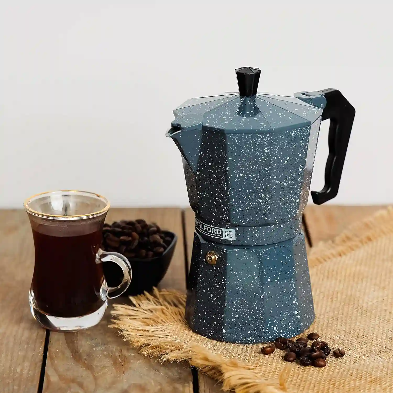 Aluminum coffee maker in 9 Cup1x12