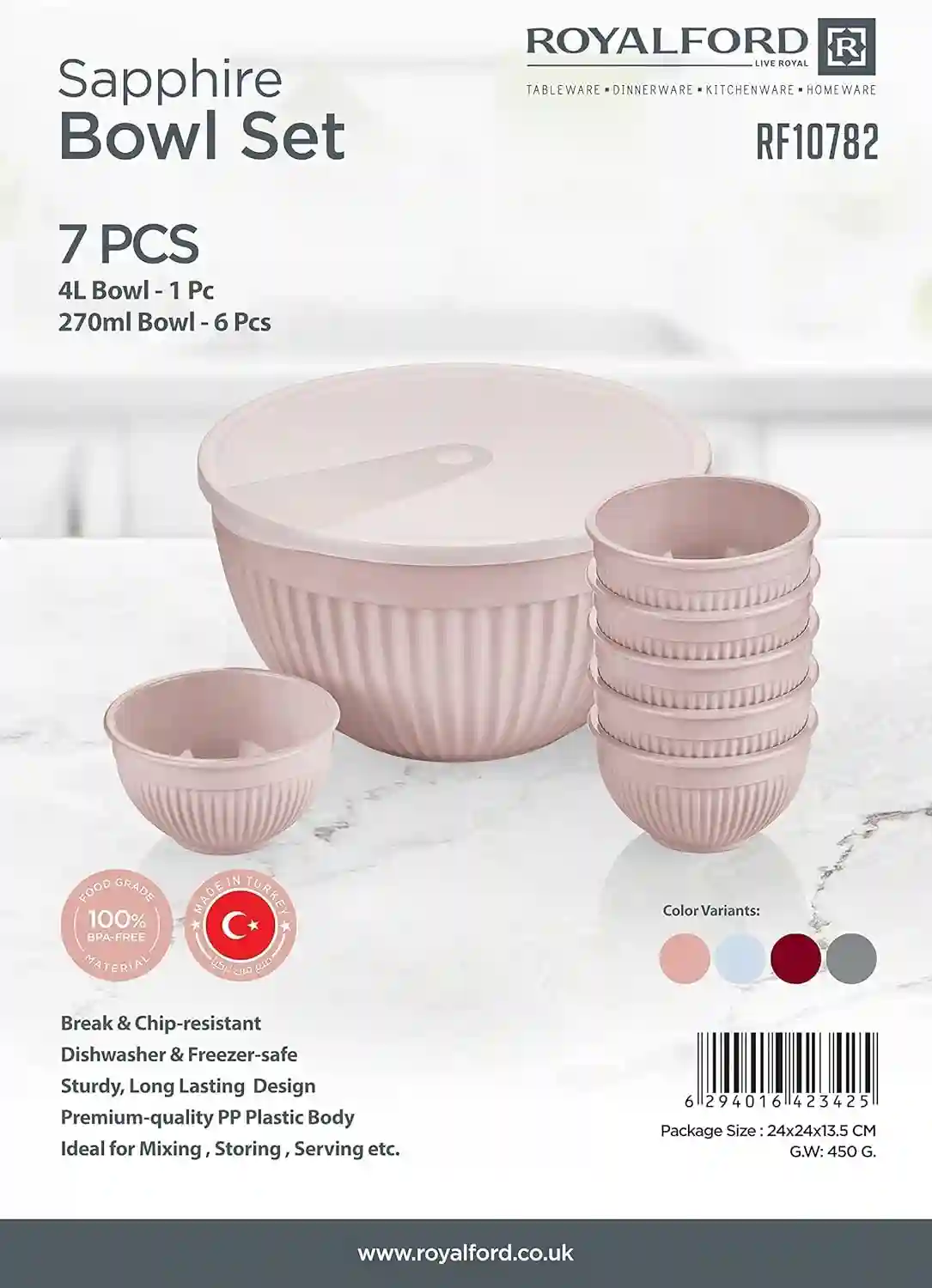 Royalford Sapphire Bowl Set