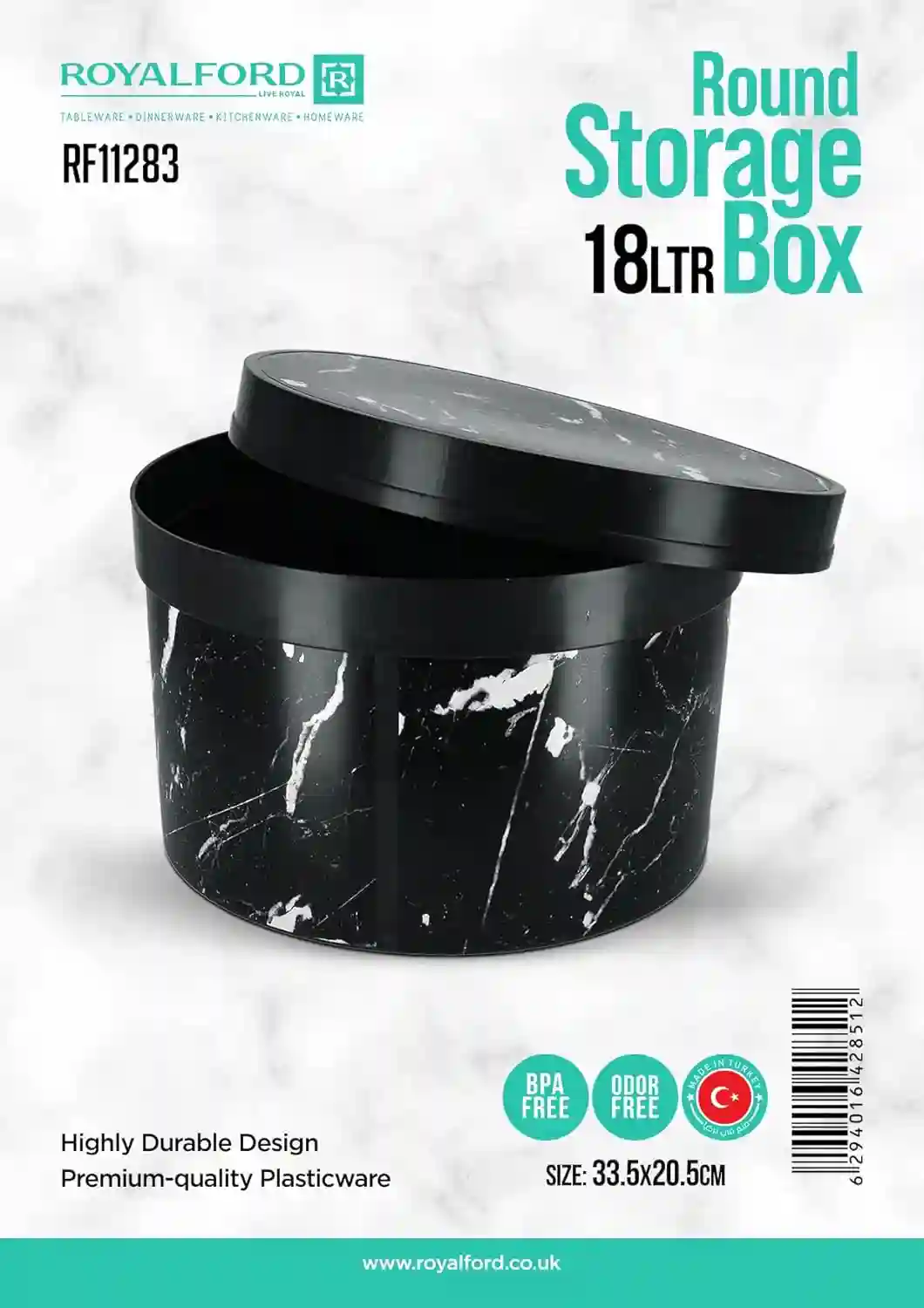Royalford 18L Round Storage Box