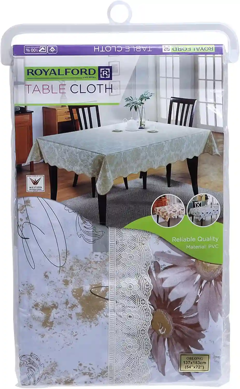 Royalford  54 X 72 Cm Oblong Table Cloth