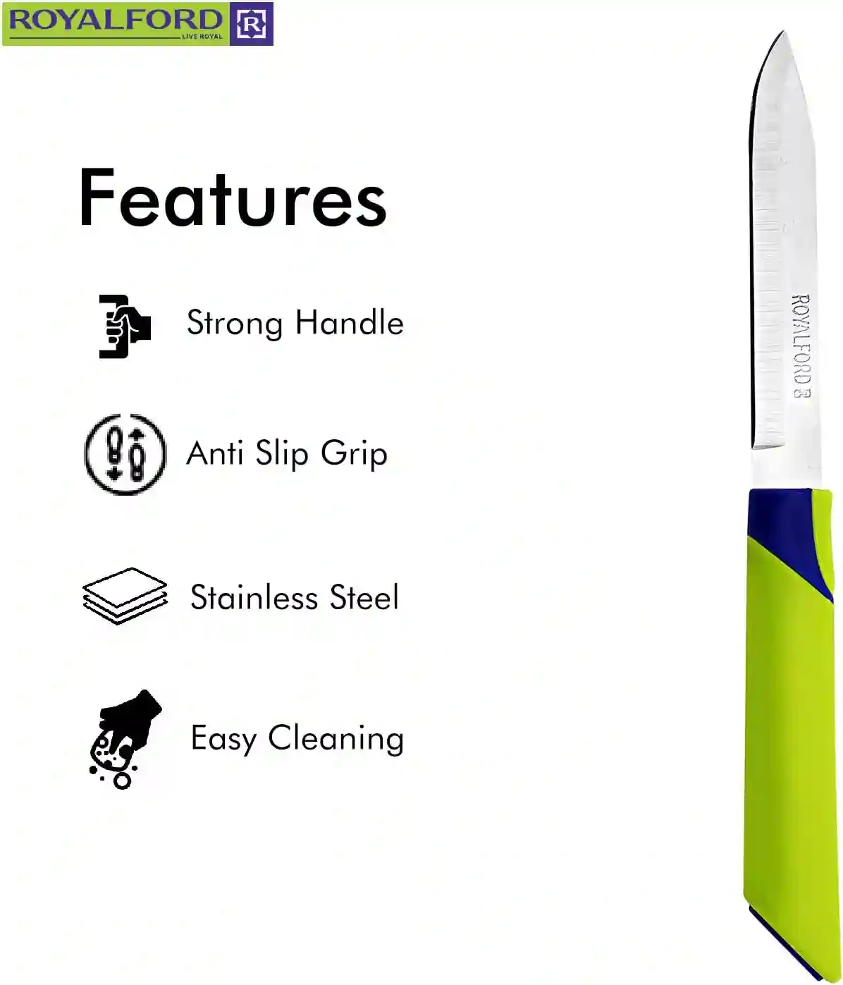 Royalford Stainless Steel Fruit Knife Set (12 pcs)