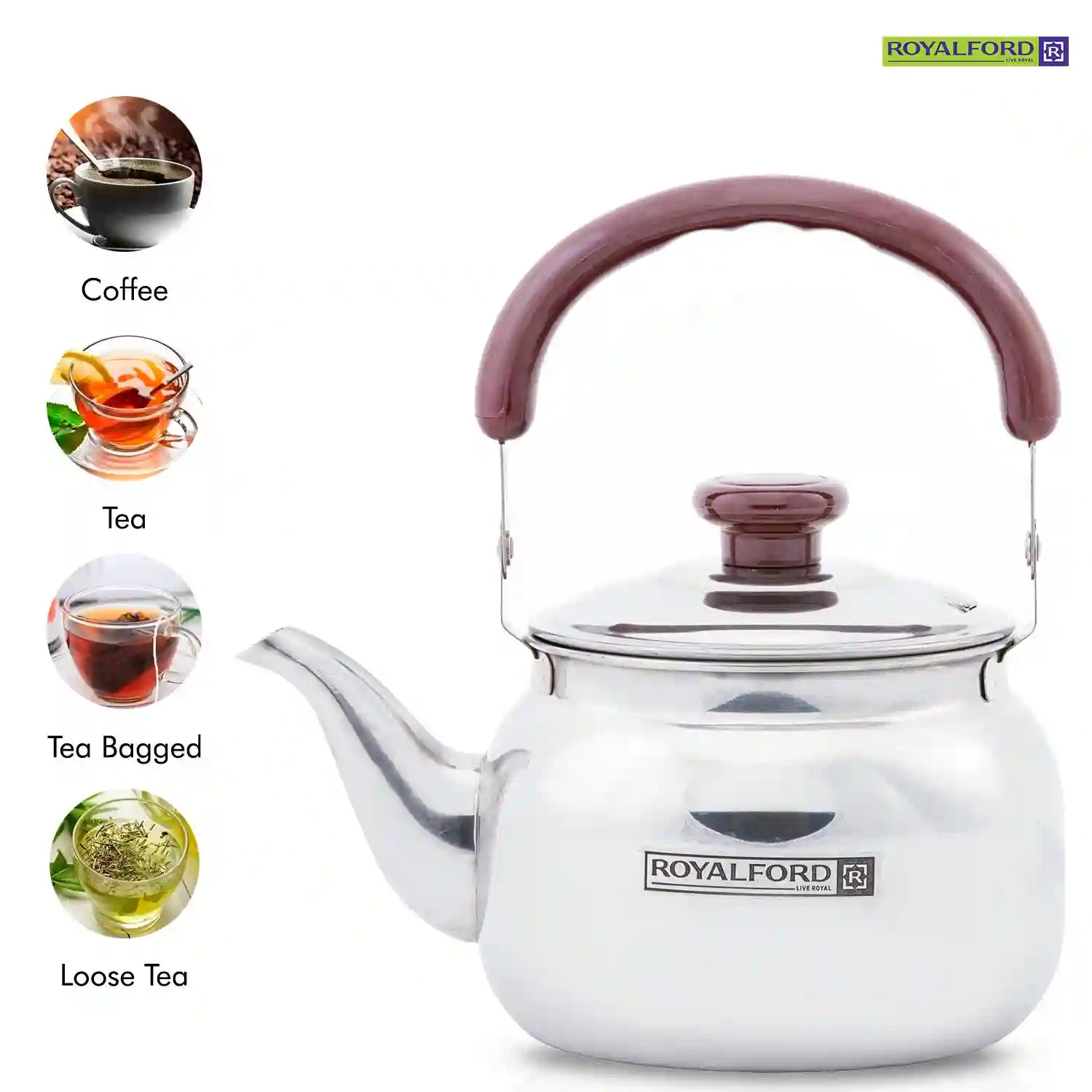 Royalford Stainless Steel Stove Top Kettle