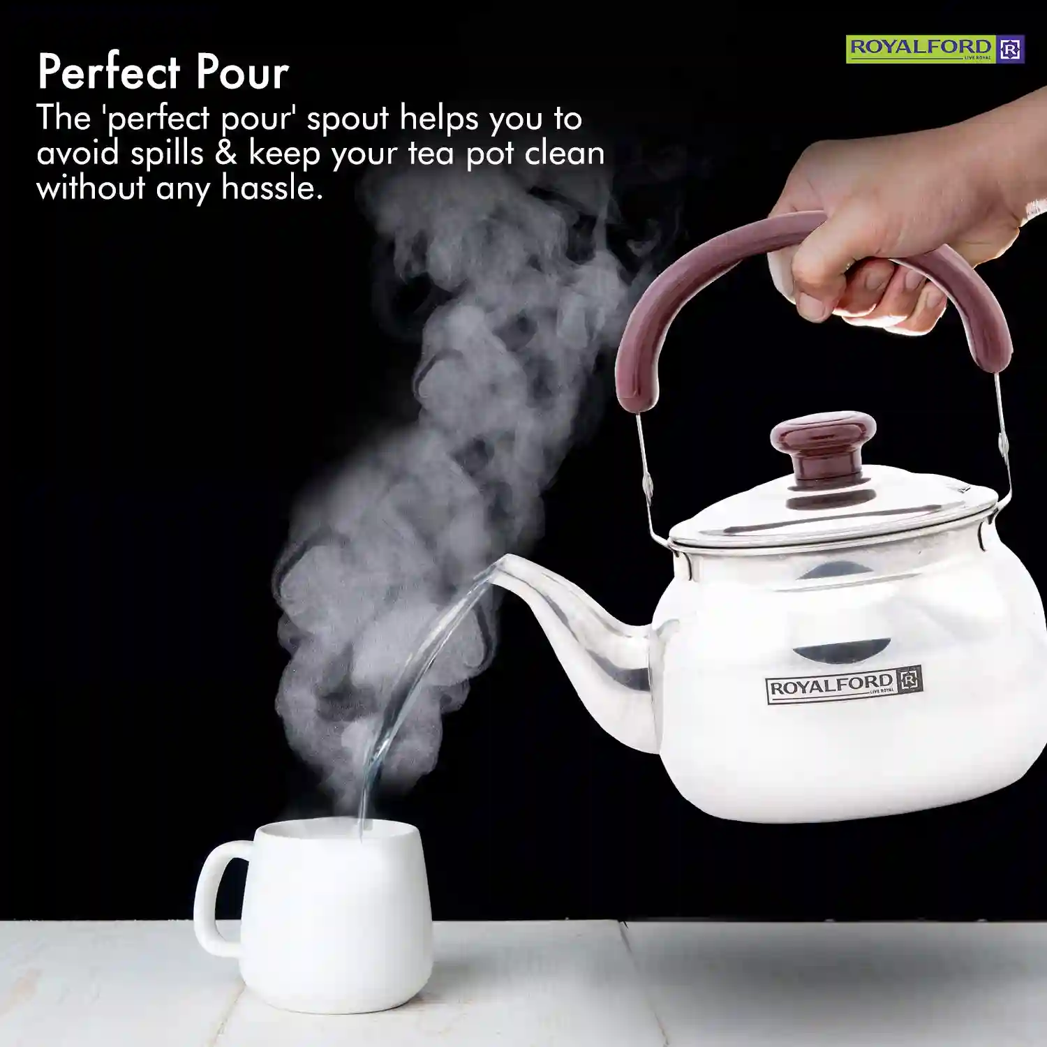 Royalford 1 Liter Stove Top Tea Kettle