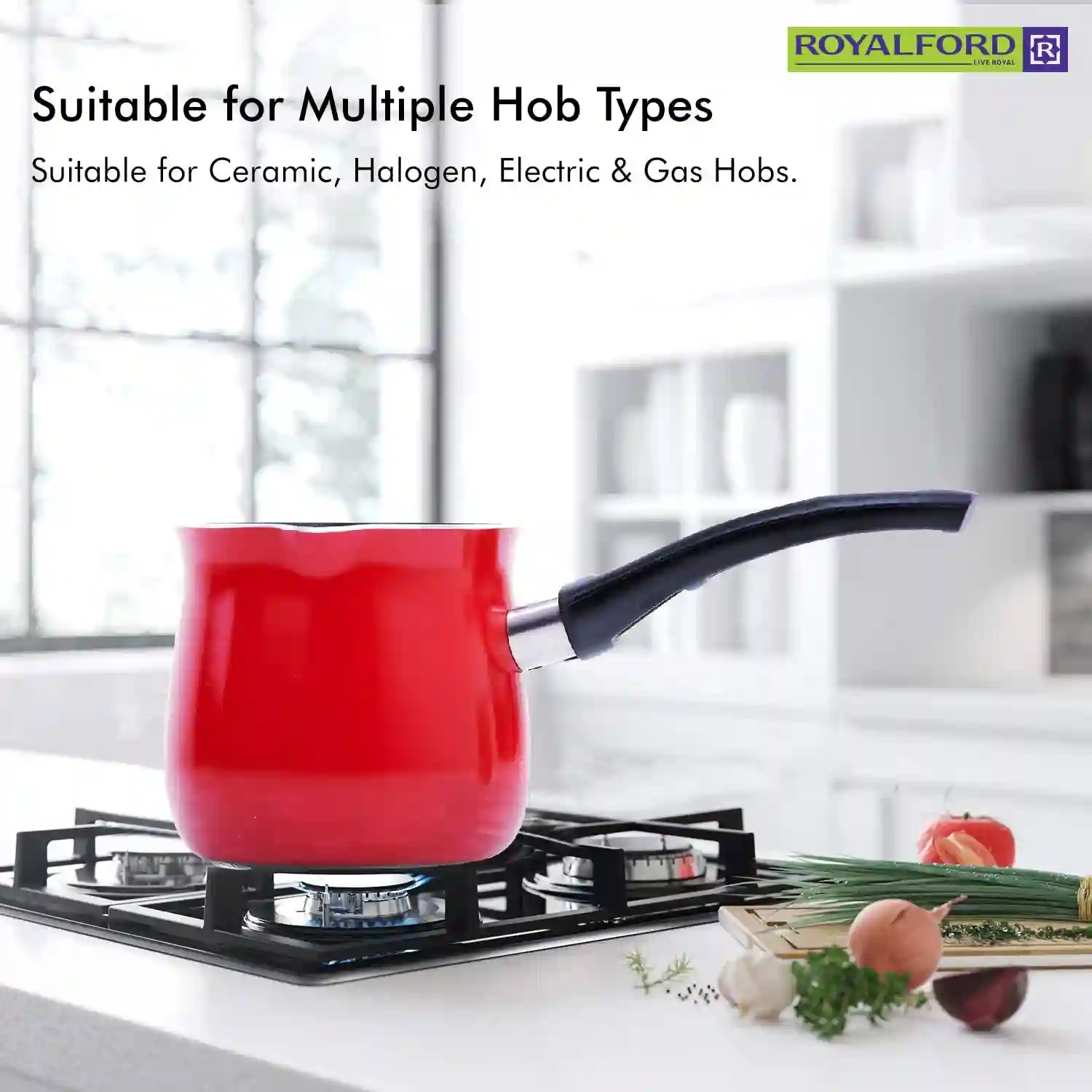 Royalford Coffee Warmer, 9.5 cm, Red