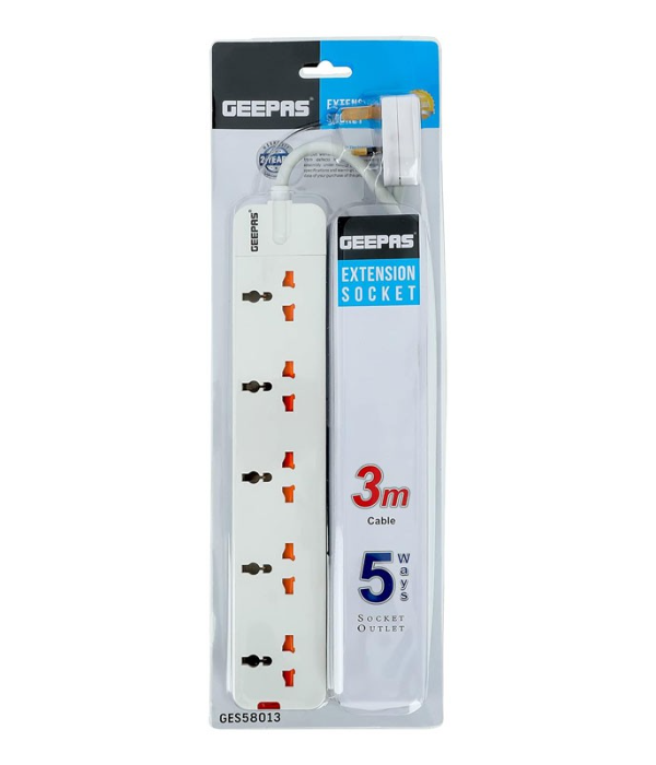 5Way Extension Socket/3M/13A 1X24