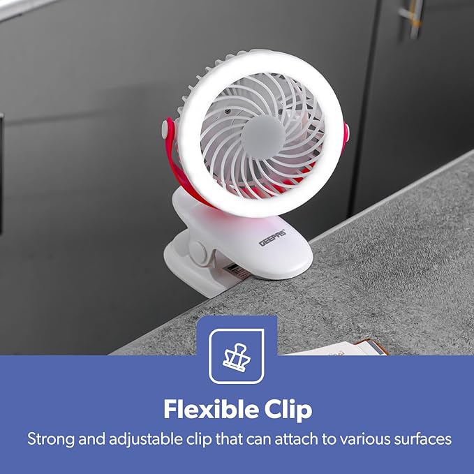 Rech Clip Fan With Light/1x12