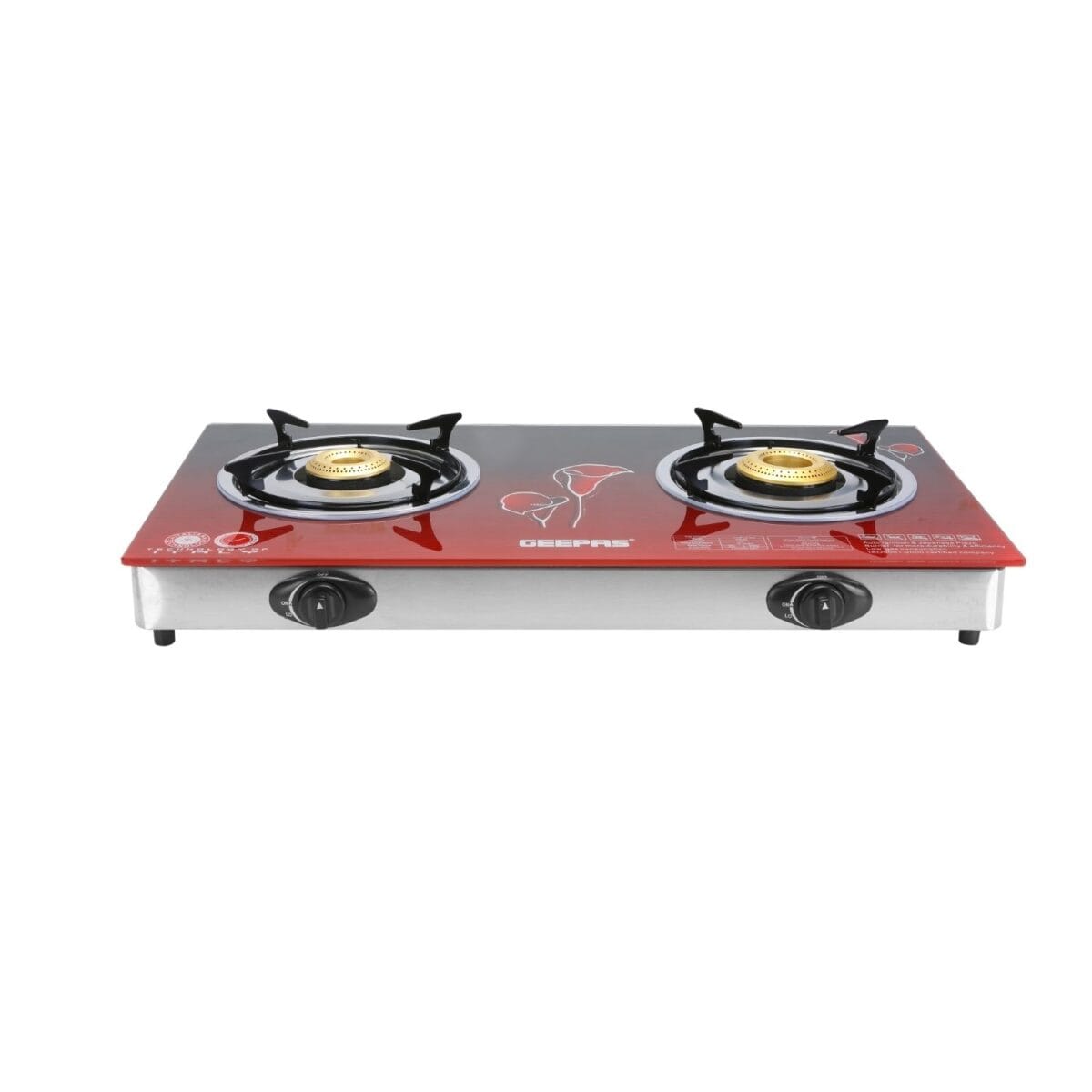 Double Burner/Glass/Ss Frame/Ind Bras1x1