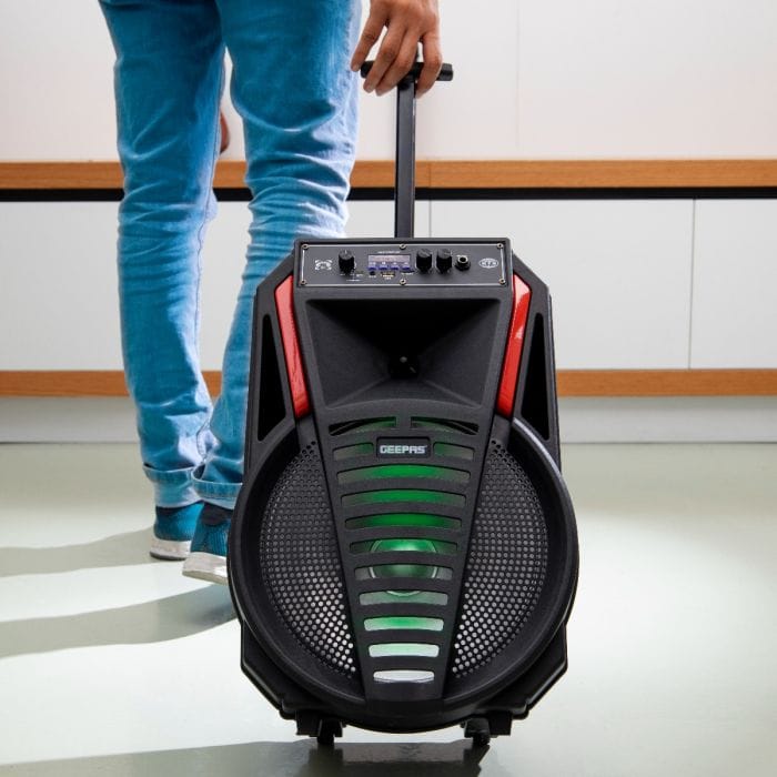 R.Trolley Speakr/Usb/Tf/Fm/Bt/Rmt/Mic1x1