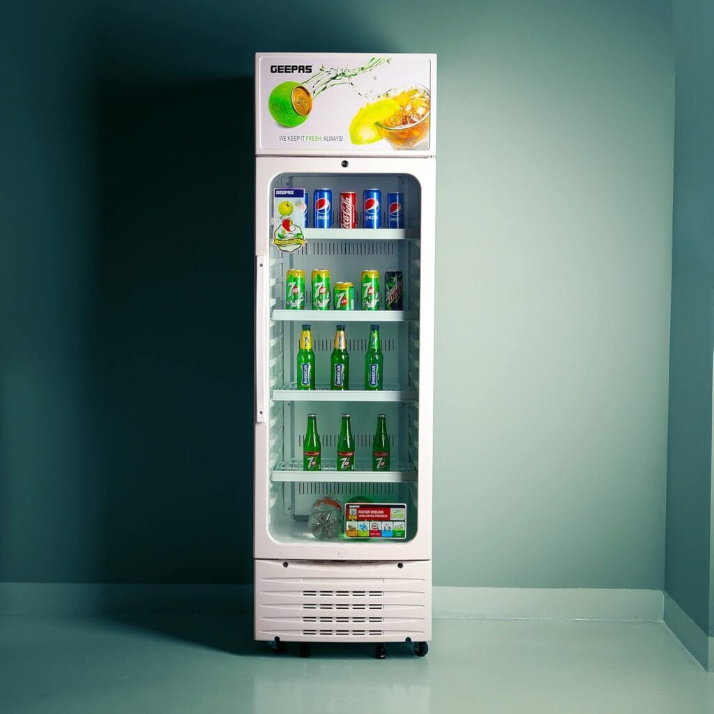 Vertcal Show Case Frdge/380L/Fan/Nofrost