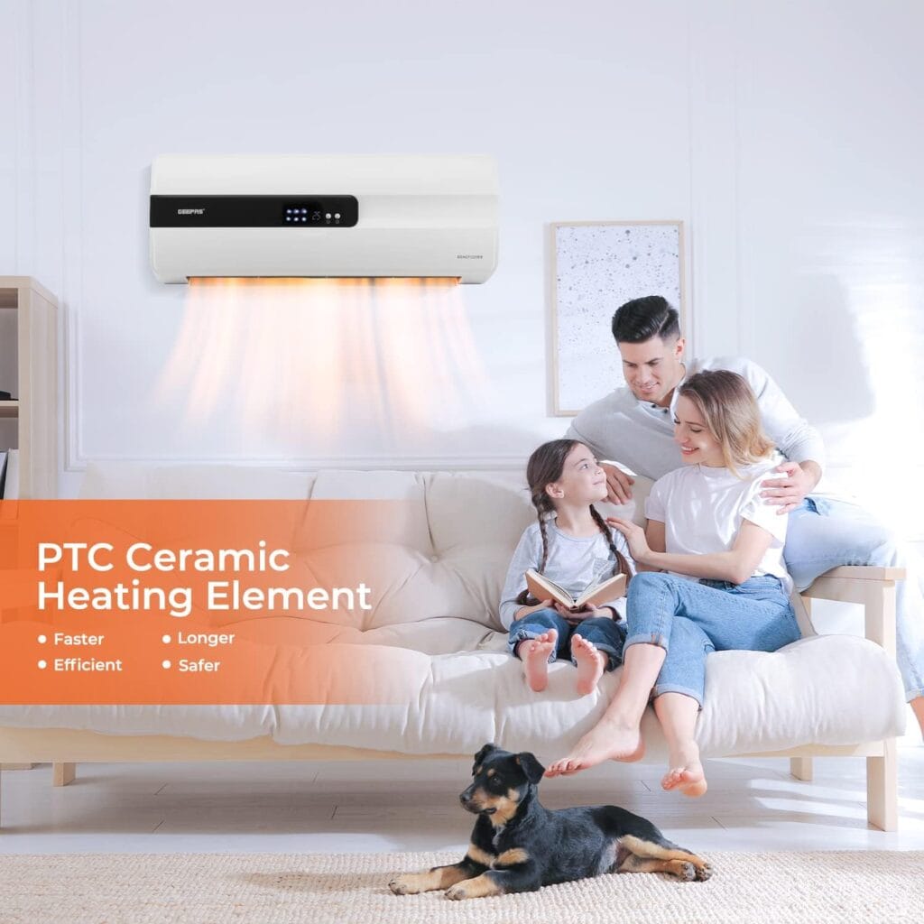 PTC Ceramc WalHeatr/Rmt/2Heat/1X4