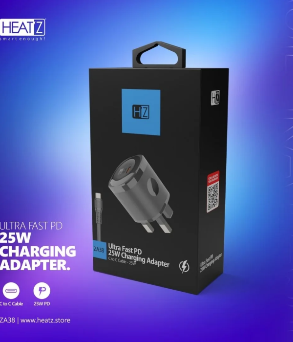 HEATZ ULTRA FAST 25W PD ADAPTER WITH C TO C CABLE