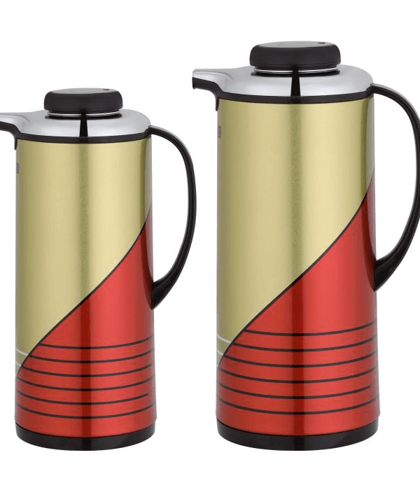 2pc Vacuum Flask Set ( 1.0+1.3Ltr)1X6