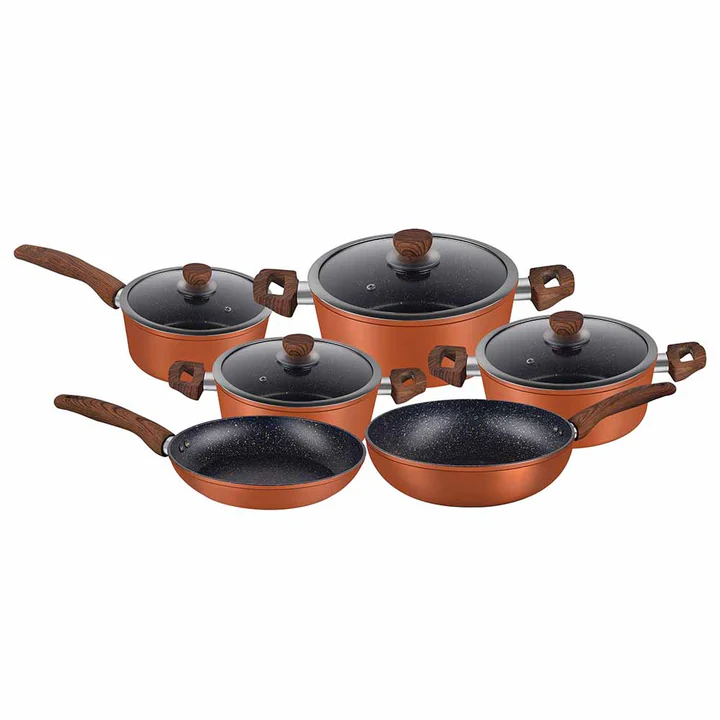10Pc Forged Alu.Granite Cookware Set 1x2