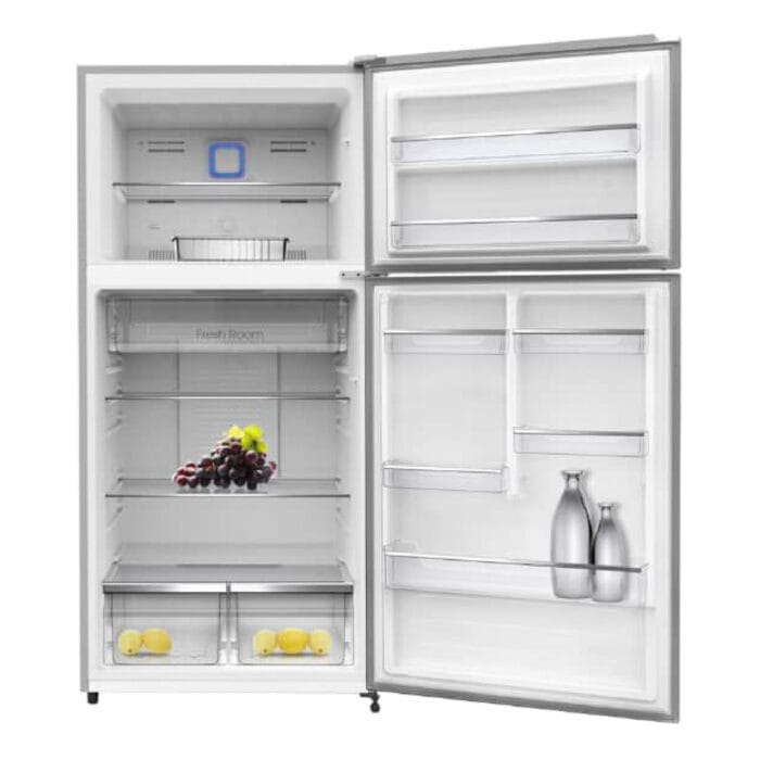 WWDDR-650F  650LTR  TMF, 2 tempered glass shelf,  INOX COLOR  lock and key, inverter  790*695*1735