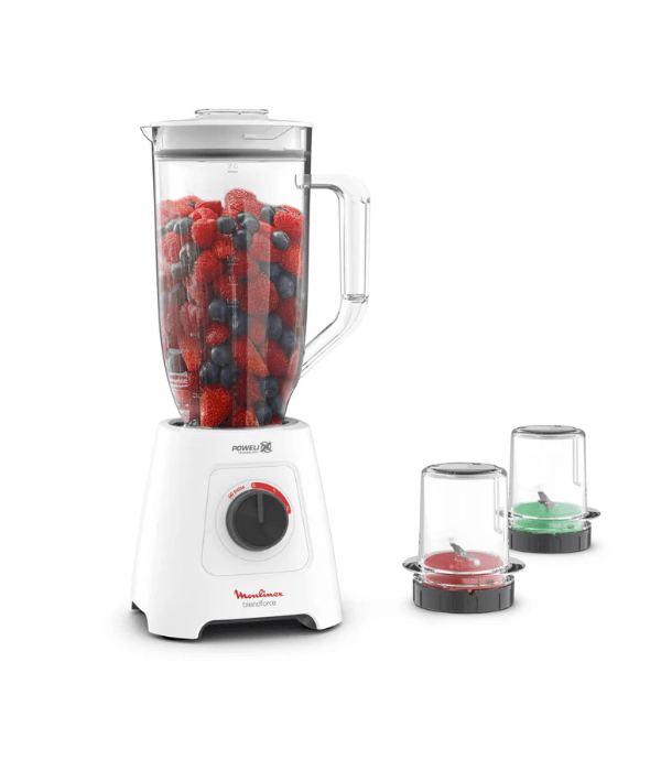 MOULINEX BLENDFORCE XXL BLENDER, 2.8L JAR, 600W. 2 ATTACHMENT,ICE CRUSHER