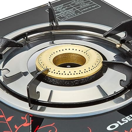 Temperd Glass Single Burner/Brass Ind1X1