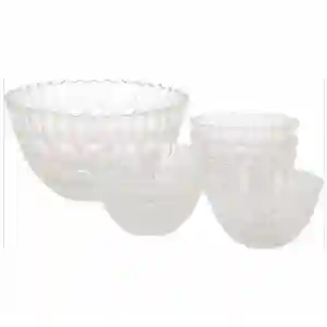 7Pc Bubble Design Glass Bowl Set