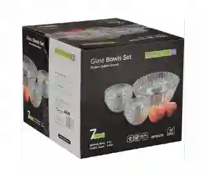 7Pc Bubble Design Glass Bowl Set