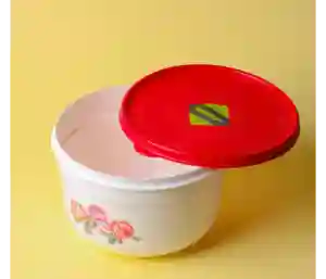 Royalford Air-Tight Storage Bowl - White And Red