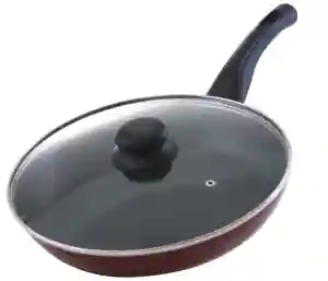Royalford 28cm Fry Pan with Lid - Red