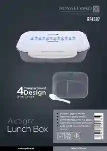 Royalford White Air Tight Lunch Box