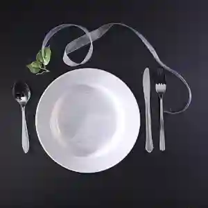Royalford 10" Melamine White Pearl Dinner Plate