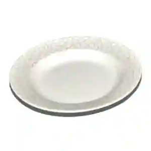 Royalford 8-inch Melamine Ware Deep Plate - White Pearl