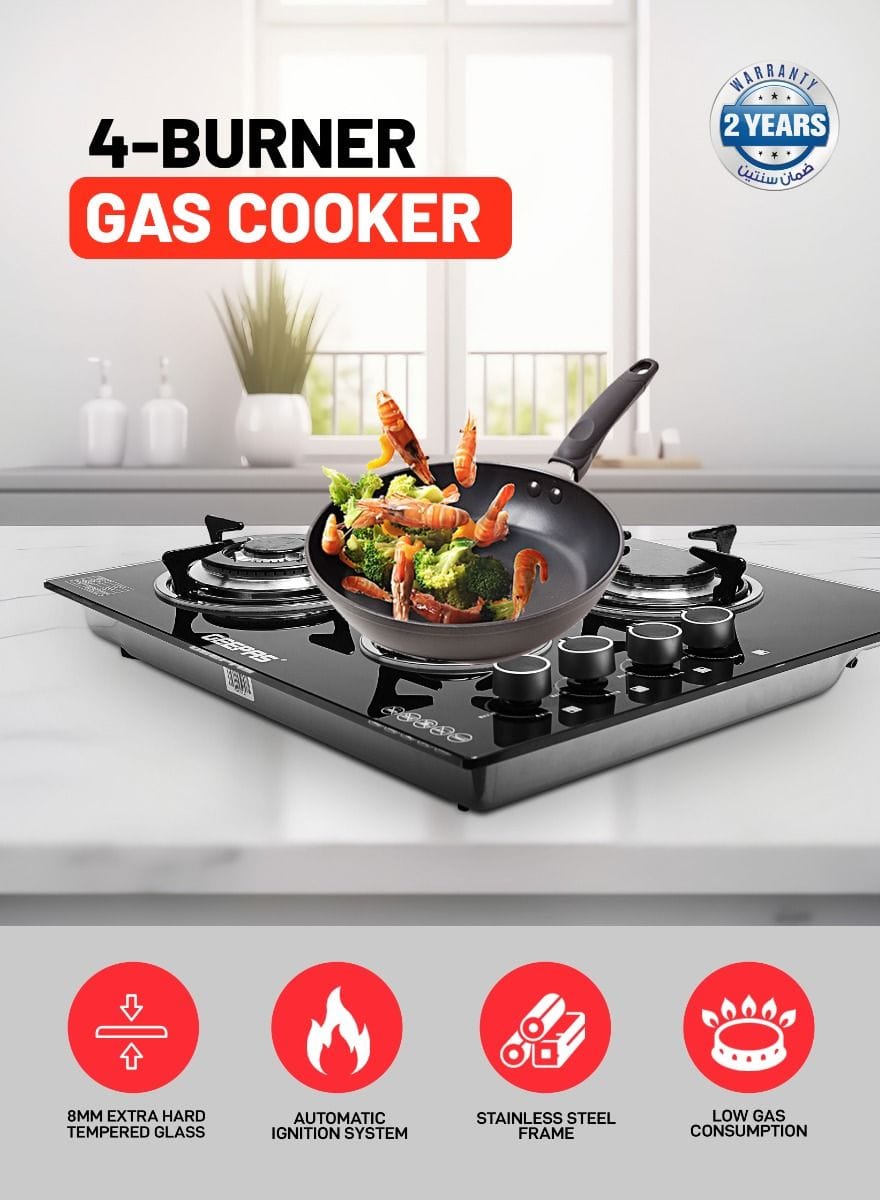 2 in 1 Built In Gas Hob / 4 Burner 1x1
