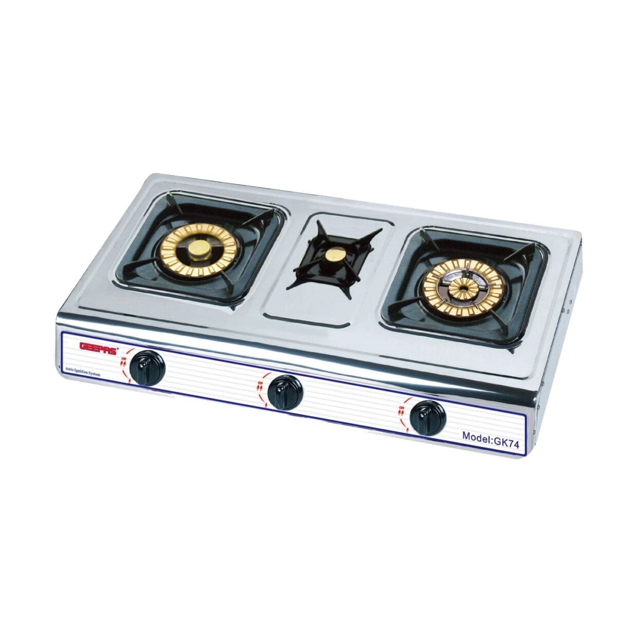 Stainless Steel Three Gas Burner 1X1
