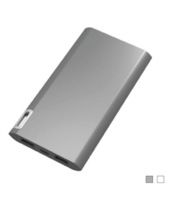 Dual Usb Polymer Power Bank/10000Mah1x60