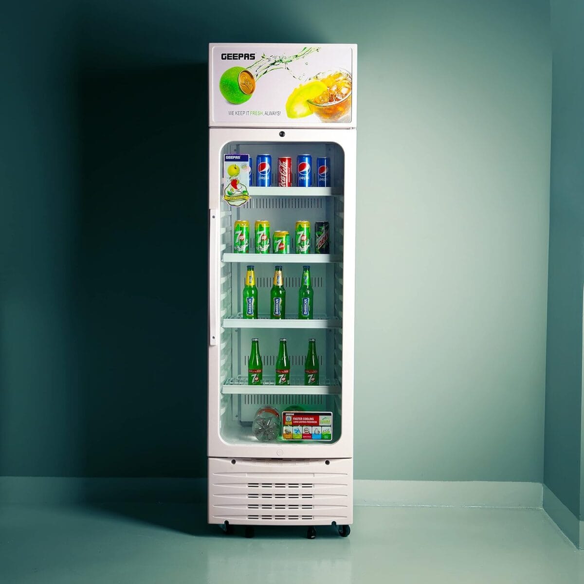 Vertcal Show Case Frdge/280L/Fan/Nofrost