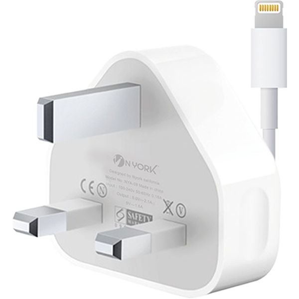 Nyork Wall Charger With Lightning Cable White