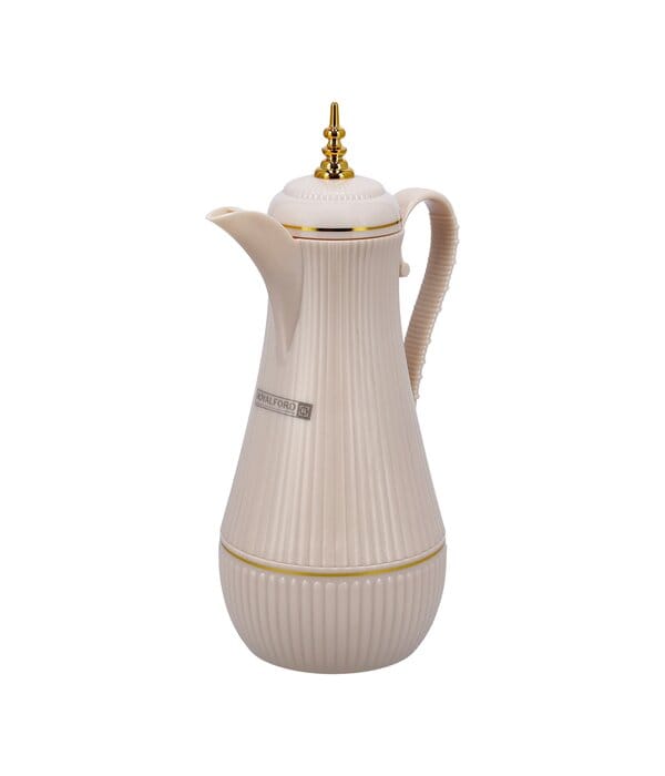1.0L Daaria Glass Vacuum Flask/Cream1X6
