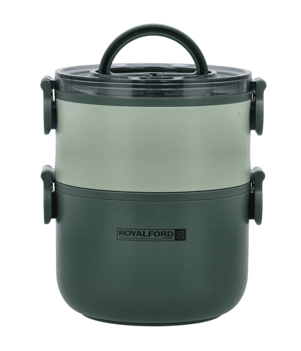 1.6L Double Layer SS Round Lunch Box1X24