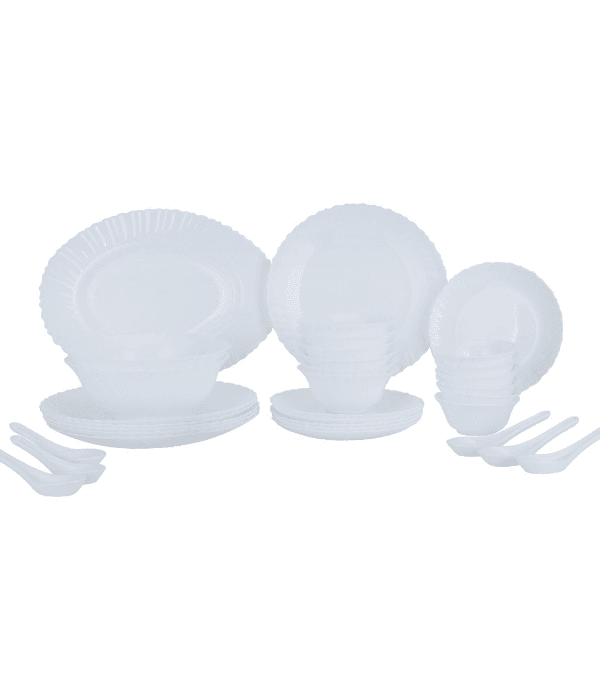 33Pc O/W Dinner Set -White Spin 1X1