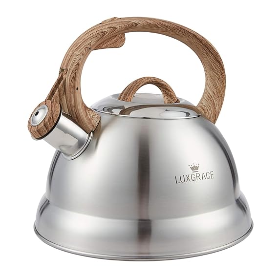 3.0L SS Wood Finish Whistling kettle1X12